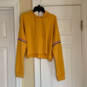 yellow crop hoodie
